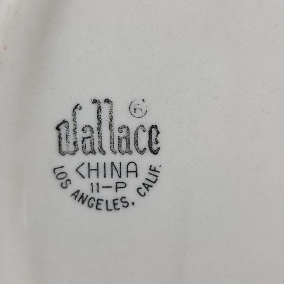 Vintage Wallace China Restaurant Ware Oval Bowl Festival Gray 11-P - Picture 4 of 6